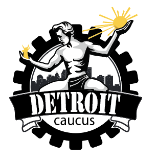 A graphic of the Detroit Caucus logo.